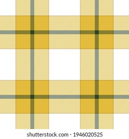 El patrón de plástico es impecable. Comprobar la textura de tela. Fondo cuadrado de banda. Diseño textil vectorial tartán.