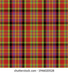 El patrón de plástico es impecable. Comprobar la textura de tela. Fondo cuadrado de banda. Tartán de diseño vectorial textil.