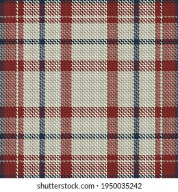 El patrón de plástico es impecable. Comprobar la textura de tela. Fondo cuadrado de banda. Tartán de diseño vectorial textil.