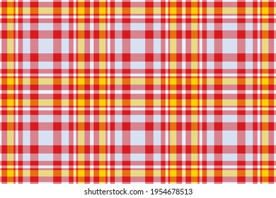 Plaid-Muster nahtlos. Überprüfen Sie die Textur des Stoffes. Streifen, quadratischer Hintergrund. Vektortextil-Design. Tartan-Hintergrund.