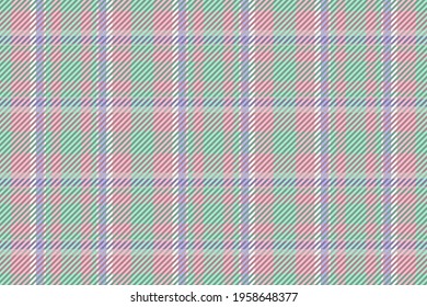 El patrón de plástico es impecable. Comprobar la textura de tela. Fondo cuadrado de banda. Tartán de diseño vectorial textil.