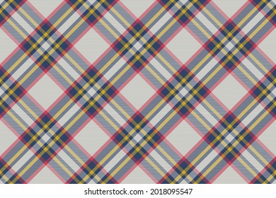 El patrón de plástico es impecable. Comprobar la textura de tela. Fondo cuadrado de banda. Tartán de diseño vectorial textil.