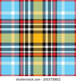 Plaid pattern seamless. Check fabric texture. Stripe square background. Vector textile tartan design.
