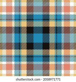 Plaid pattern seamless. Check fabric texture. Stripe square background. Vector textile tartan design.