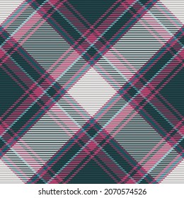 Plaid pattern seamless. Check fabric texture. Stripe square background. Vector textile design tartan.
