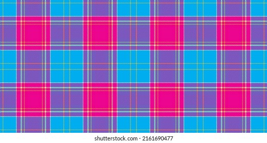 El patrón de plástico es impecable. Comprobar la textura de tela. Fondo cuadrado de banda. Diseño textil vectorial tartán.