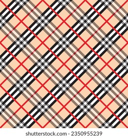 Plaid pattern seamless check texture vector for shirt, throw, wrapping, dress, blanket, and other modern textiles fashion fabric design.
