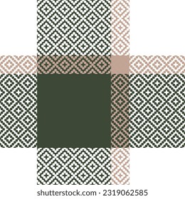 Plaid Pattern Seamless. Classic Plaid Tartan Traditional Scottish Woven Fabric. Lumberjack Shirt Flannel Textile. Pattern Tile Swatch Included.