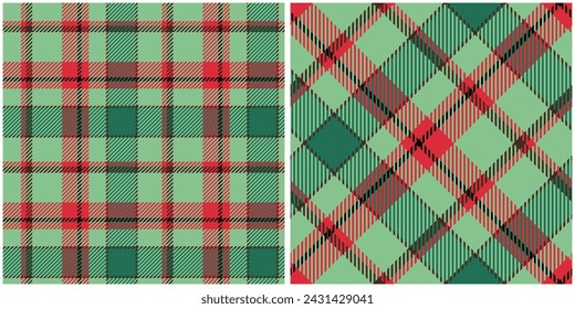 Plaid Pattern Seamless. Classic Plaid Tartan Traditional Scottish Woven Fabric. Lumberjack Shirt Flannel Textile. Pattern Tile Swatch Included.