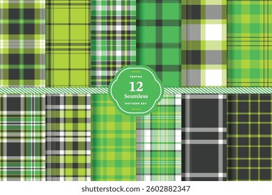 Plaid pattern seamless. Deep Burgundy and Pale Straw Tartan Fabric Design. Set of 12