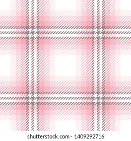 Plaid pattern seamless pink vector graphic  Tartan check plaid in gradient pink   white for modern fashion textile design 