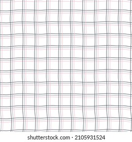 Plaid pattern seamless repeat vector in green and pink and black Design for gingham, print, tartan, gift wrap, textiles, checkered background for tablecloth