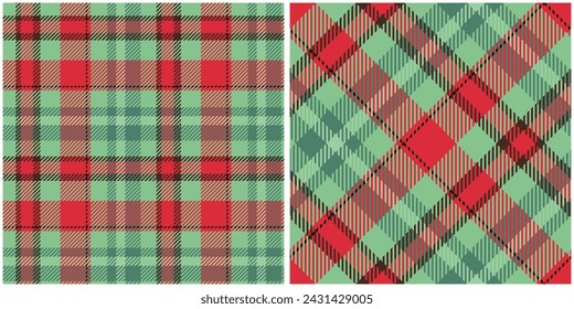 Plaid Pattern Seamless. Scottish Plaid, Traditional Scottish Woven Fabric. Lumberjack Shirt Flannel Textile. Pattern Tile Swatch Included.