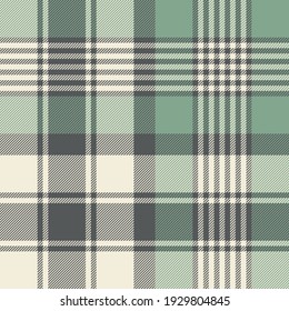Plaid pattern seamless spring in grey, green, off white. Textured striped tartan check plaid graphic for scarf, blanket, throw, duvet cover, other trendy everyday casual fashion textile print.