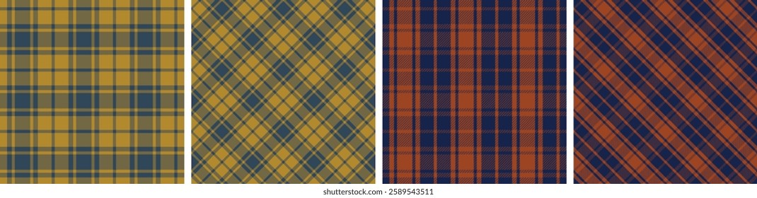 Plaid pattern seamless tartan check plaid for skirt, tablecloth, blanket, duvet cover, or other modern fashion print.
