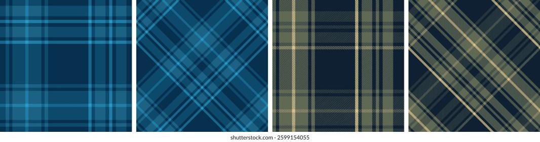 Plaid pattern seamless tartan check plaid for skirt, tablecloth, blanket, duvet cover, or other modern fashion print.
