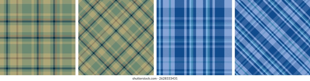Patrón de cuadros cuadros de tartán sin costuras a cuadros para falda, mantel, manta, funda nórdica u otro estampado de moda moderna.