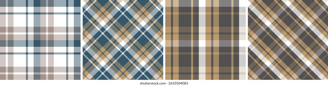 Plaid pattern seamless tartan check plaid for skirt, tablecloth, blanket, duvet cover, or other modern fashion print.