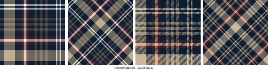 Plaid pattern seamless tartan check plaid for skirt, tablecloth, blanket, duvet cover, or other modern fashion print.