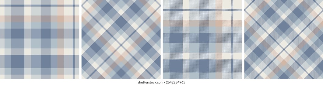 Plaid pattern seamless tartan check plaid for skirt, tablecloth, blanket, duvet cover, or other modern fashion print.