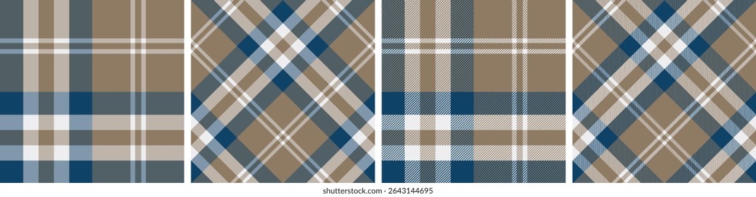 Plaid pattern seamless tartan check plaid for skirt, tablecloth, blanket, duvet cover, or other modern fashion print.