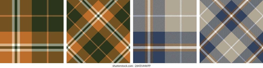Plaid pattern seamless tartan check plaid for skirt, tablecloth, blanket, duvet cover, or other modern fashion print.