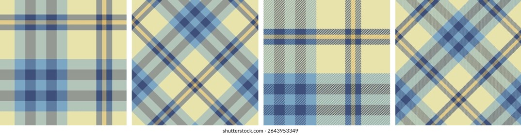 Plaid pattern seamless tartan check plaid for skirt, tablecloth, blanket, duvet cover, or other modern fashion print.