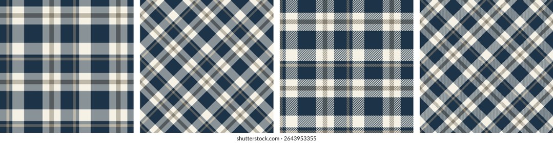 Plaid pattern seamless tartan check plaid for skirt, tablecloth, blanket, duvet cover, or other modern fashion print.
