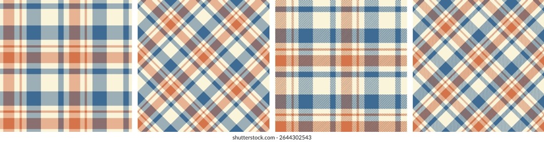 Plaid pattern seamless tartan check plaid for skirt, tablecloth, blanket, duvet cover, or other modern fashion print.