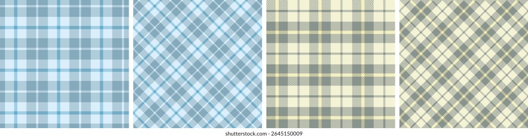 Plaid pattern seamless tartan check plaid for skirt, tablecloth, blanket, duvet cover, or other modern fashion print.