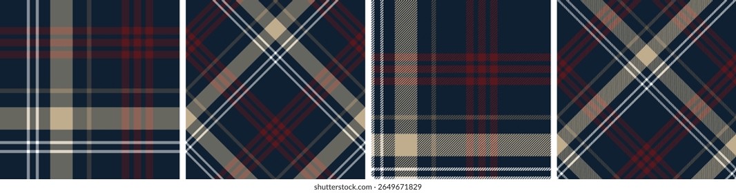 Plaid pattern seamless tartan check plaid for skirt, tablecloth, blanket, duvet cover, or other modern fashion print.