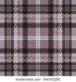 Patrón de plástico sin fisuras. Vector gráfico de fondo de corte de lona texturizado para camisa de palo, manta de picnic, tiro, otro diseño textil de moda de primavera moderna.