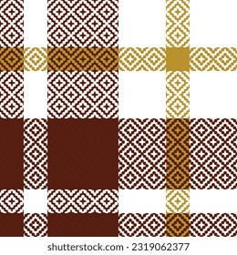 Plaid Pattern Seamless. Traditional Scottish Checkered Background. Template for Design Ornament. Seamless Fabric Texture.