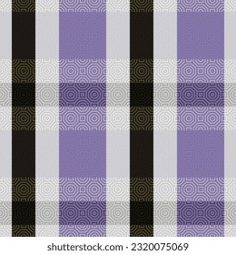Plaid Pattern Seamless. Traditional Scottish Checkered Background. Traditional Scottish Woven Fabric. Lumberjack Shirt Flannel Textile. Pattern Tile Swatch Included.