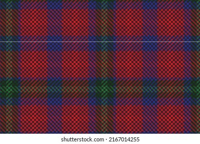 Plaid pattern seamless vector. Dark textured tartan check background