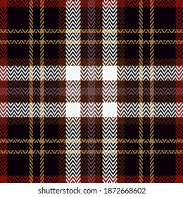 Plaid pattern seamless vector illustration. Checkered texture for clothing fabric prints, web design, home textile