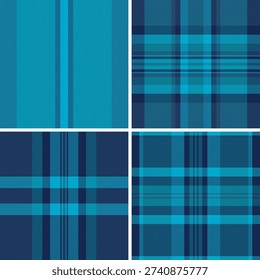Plaid pattern set created for home warmth and family gatherings. Vector designs enhance blankets, pillows, throws, apparel, and lifestyle projects.