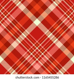 Plaid pattern in shades of red, pink and pale golden