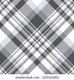 Plaid pattern in slate gray, dusty blue and white.