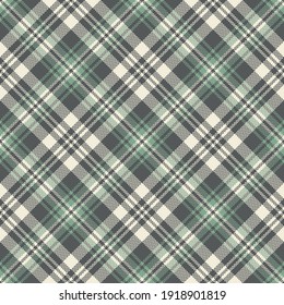 Plaid pattern spring in grey and green. Herringbone textured seamless check plaid graphic background art for skirt, scarf, blanket, duvet cover, tablecloth, other trendy fashion textile print.