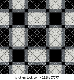 plaid pattern with square embroidery pattern, texture fashion artwork for print, fabric, textile design, Shirt, clothes,  scarf, shawl, carpet, bag and other things