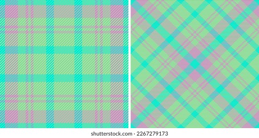 Plaid pattern tartan. Texture textile seamless. Fabric check vector background in set.