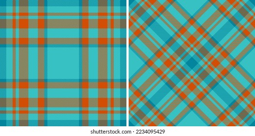 Plaid pattern textile. Check background texture. Tartan seamless vector fabric in set.