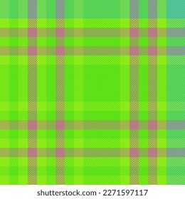 Plaid pattern texture. Background fabric check. Seamless textile tartan vector in green and red colors.