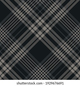 Plaid pattern texture in dark grey. Striped seamless tartan check plaid background graphic art for flannel shirt, skirt, blanket, throw, duvet, other modern autumn winter casual fashion fabric print.