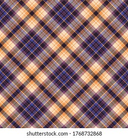 Plaid pattern texture. Multicolored herringbone tartan check plaid for dress, skirt, tablecloth, or other modern autumn winter womenswear fashion tweed textile print.
