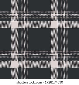 Plaid pattern textured in brown and beige. Herringbone seamless background graphic art for flannel shirt, skirt, scarf, other modern casual spring, summer, autumn, winter fashion textile design.