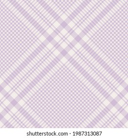 Plaid pattern textured vector in lilac purple and white. Seamless light herringbone tweed tartan check background for flannel shirt, blanket, jacket, dress, skirt, other modern fashion fabric design.