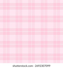 Plaid pattern with twill weave in pastel pink.Tartan check seamless pattern.Vector illustration geometric background for fabric and prints.