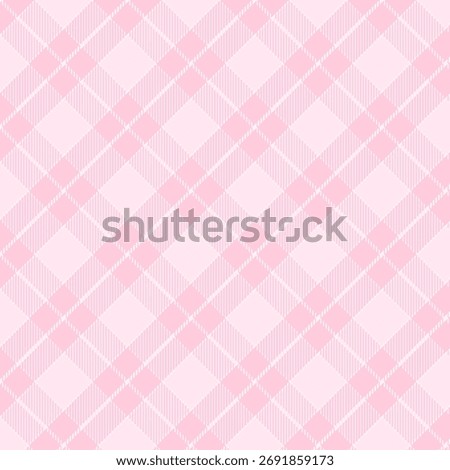 Plaid pattern with twill weave in pastel pink.Tartan check seamless pattern.Vector illustration geometric background for fabric and prints.